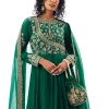 Green Angarkha Anarkali