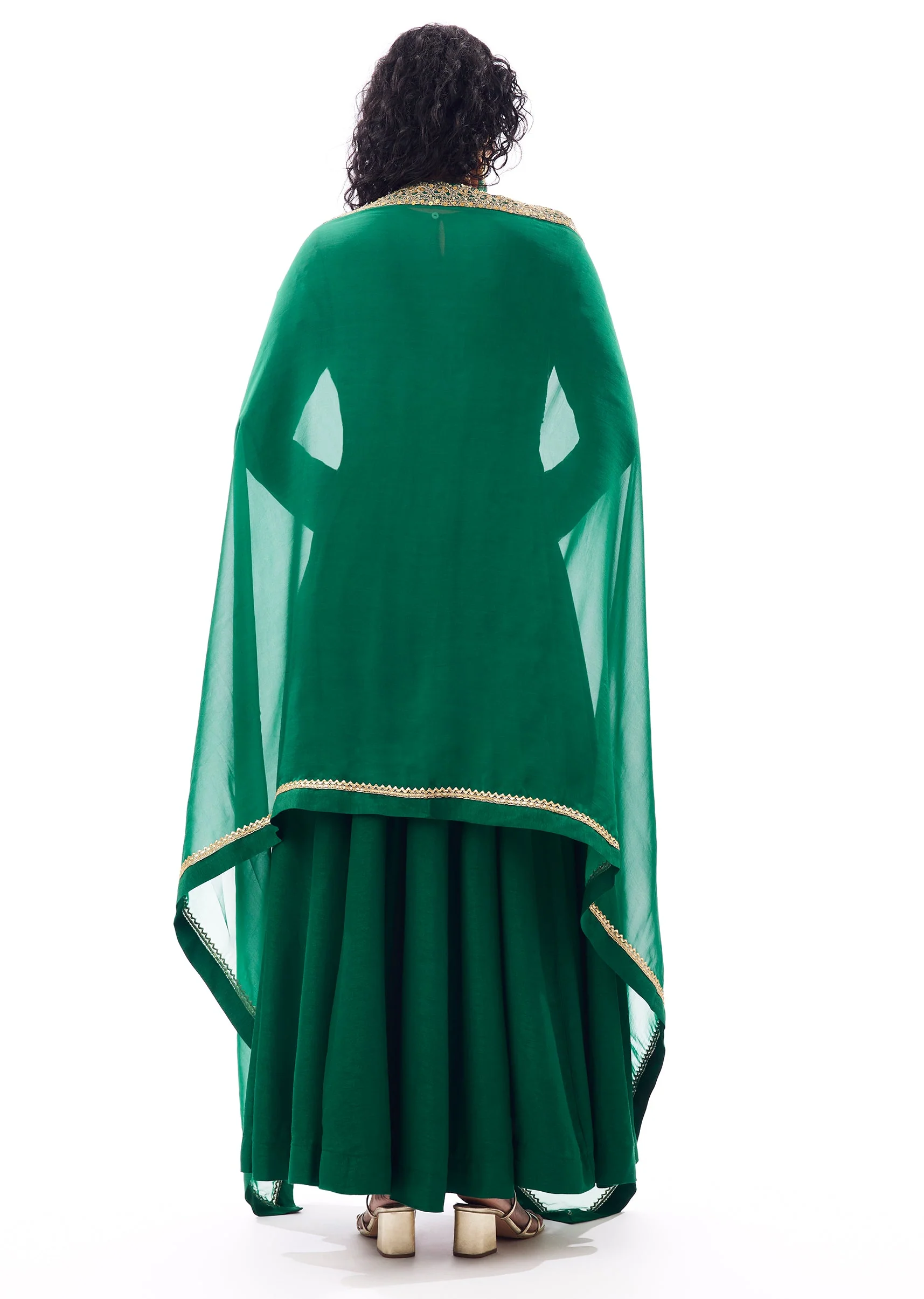 Green Angarkha Anarkali