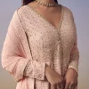 Pink Georgette Lucknowi Anarkali with Dupatta
