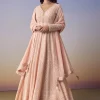 Pink Georgette Lucknowi Anarkali with Dupatta