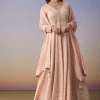 Pink Georgette Lucknowi Anarkali with Dupatta