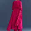 Pink Silk Anarkali Suit With Zari Thread Embroidery