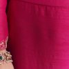 Pink Silk Anarkali Suit With Zari Thread Embroidery