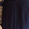 Dark Blue Chinon Zari Embroidered Anarkali Suit With Dupatta