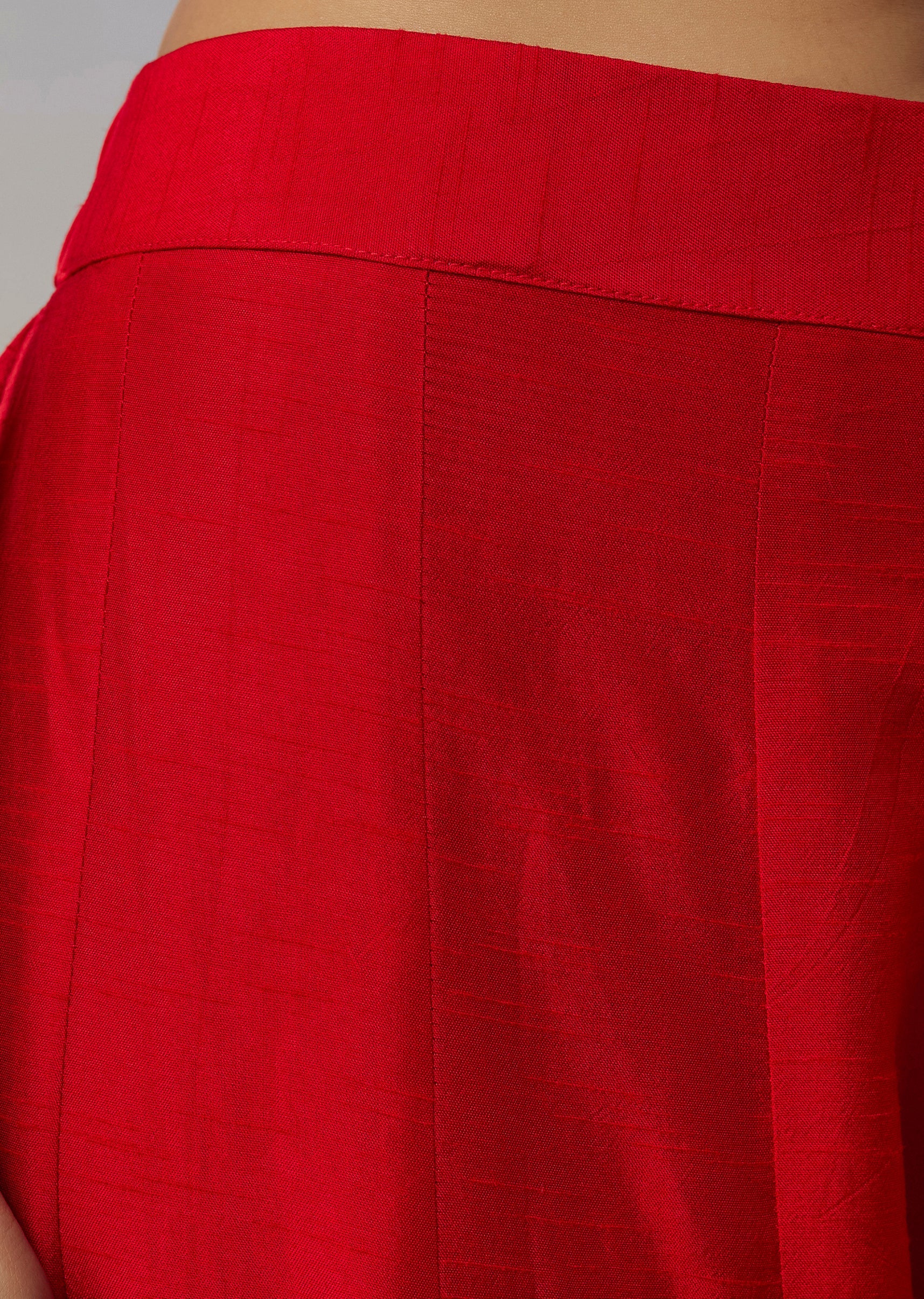 Red Silk Anarkali Suits with Cut Dana Sequins Work
