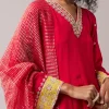 Pink Zardozi Embellished Silk Anarkali Set