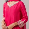 Pink Dola Silk Zardozi Embellished Anarkali Set