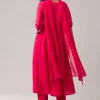 Pink Dola Silk Zardozi Embellished Anarkali Set