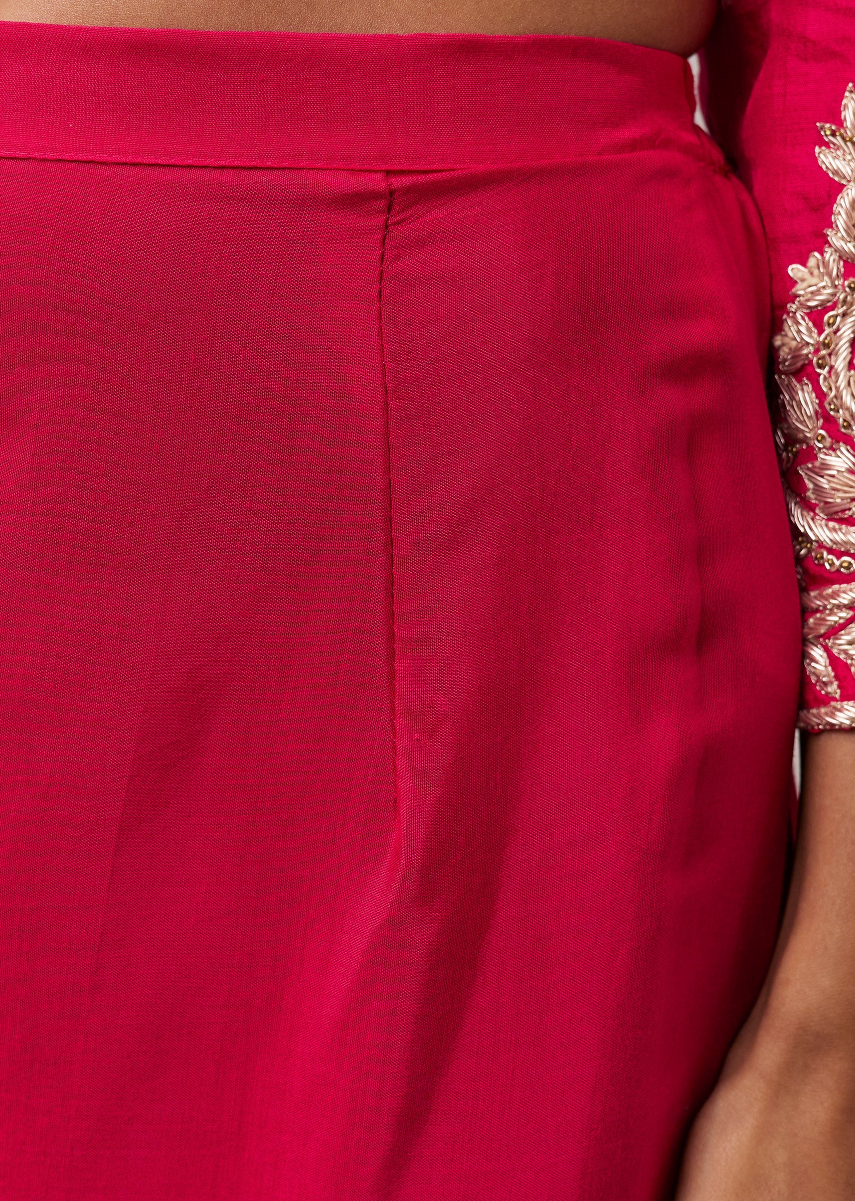 Pink Dola Silk Zardozi Embellished Anarkali Set