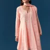 Pink Silk Anarkali Suit With Thread Work Detail