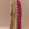 Gold Zardozi Embellished Chinon Anarkali with Dupatta
