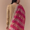 Gold Zardozi Embellished Chinon Anarkali with Dupatta