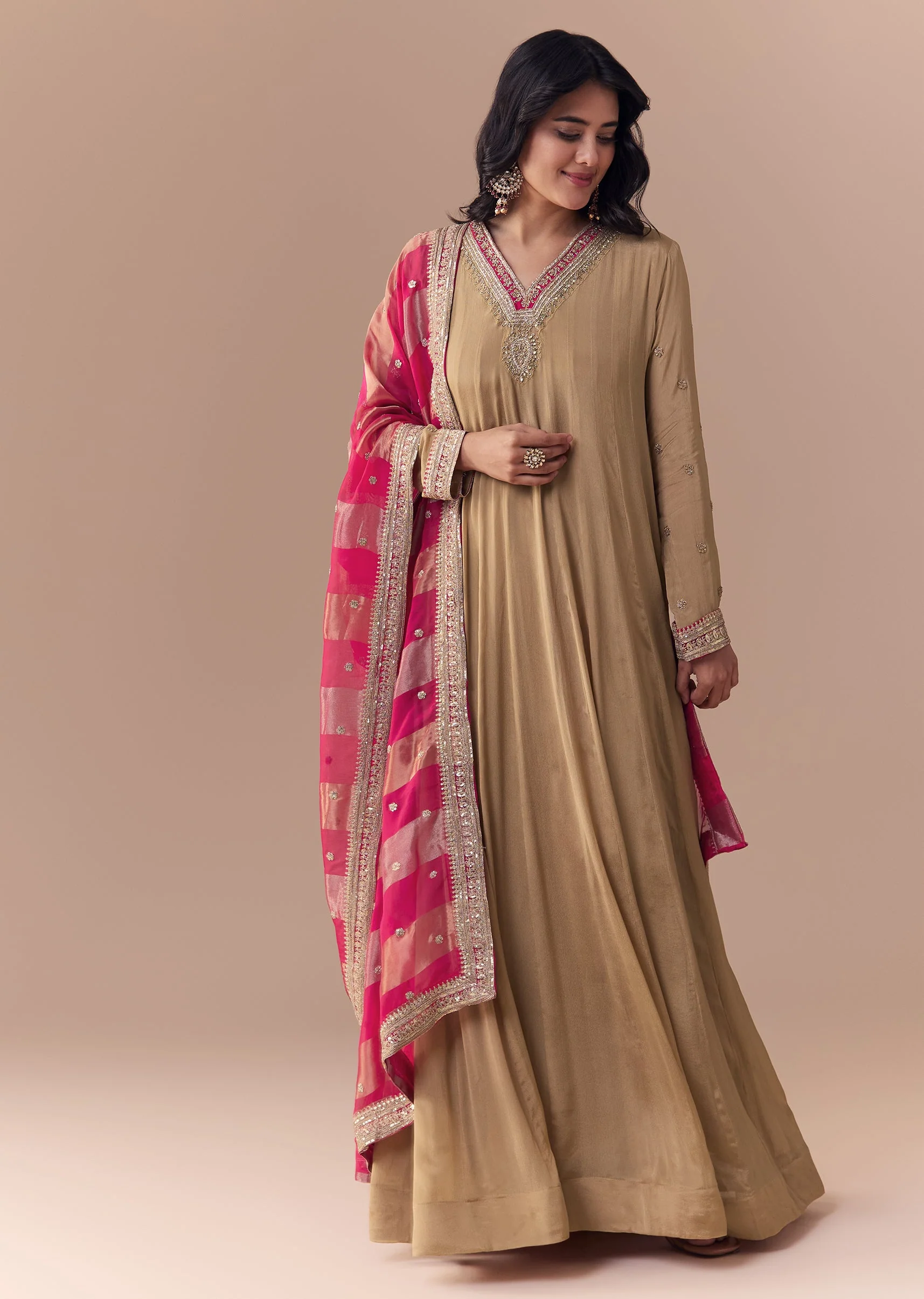 18189-xs-xs-variation-1.webp Gold Zardozi Embellished Chinon Anarkali with Dupatta