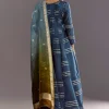Blue Gotta Work Anarkali Suit With Ombre Organza Dupatta