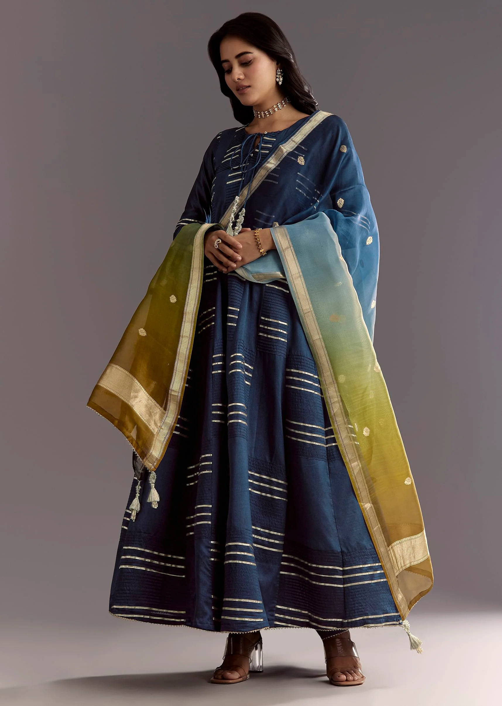 18209-us-2-us-2-variation-1.webp Blue Gotta Work Anarkali Suit With Ombre Organza Dupatta