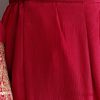 Red Chinon Zari Sequin Anarkali Suit With Dupatta