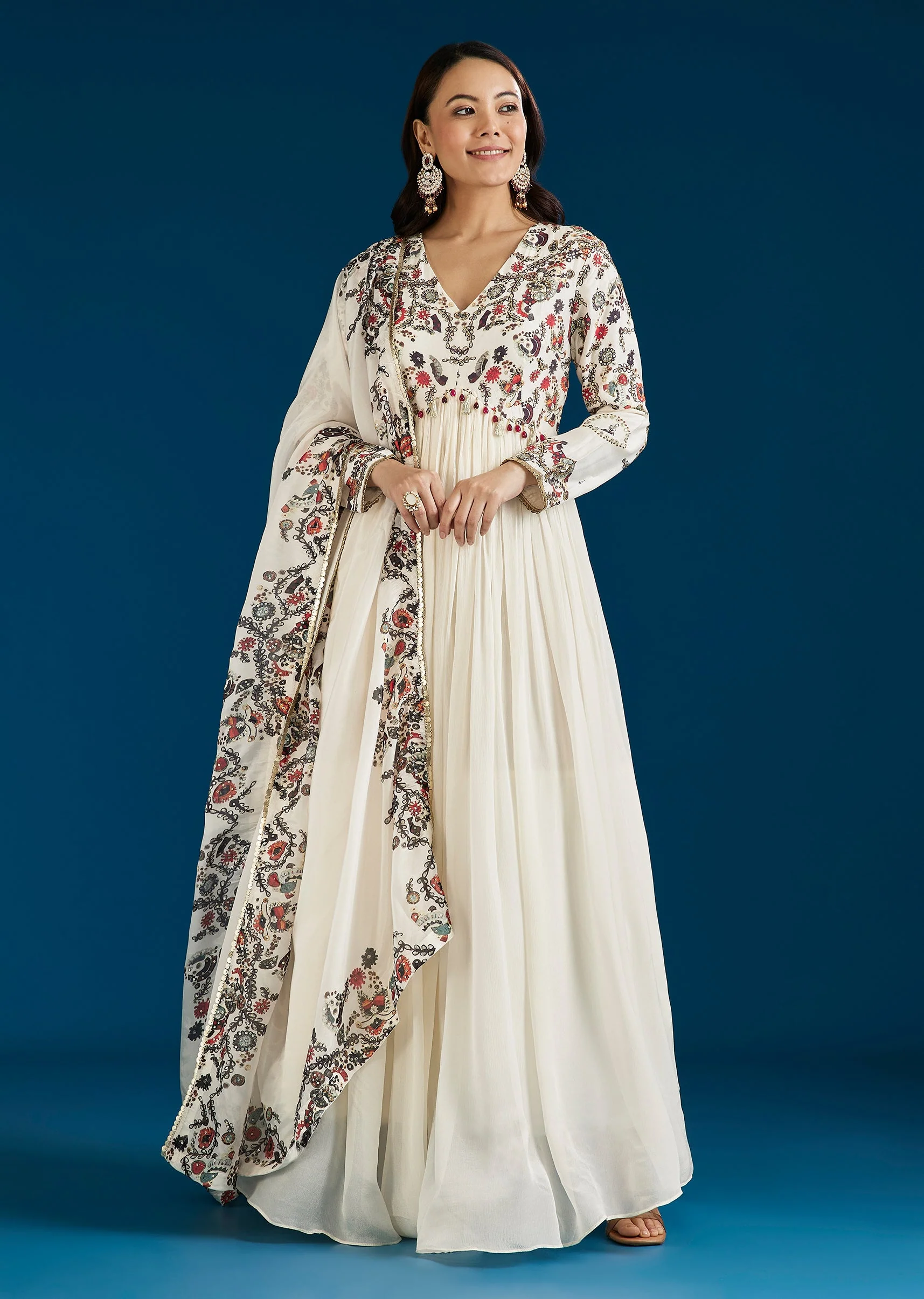 18274-dir-69691c7bdcc3-m-variation-1.webp White Printed Chinon Anarkali Suit With Dupatta
