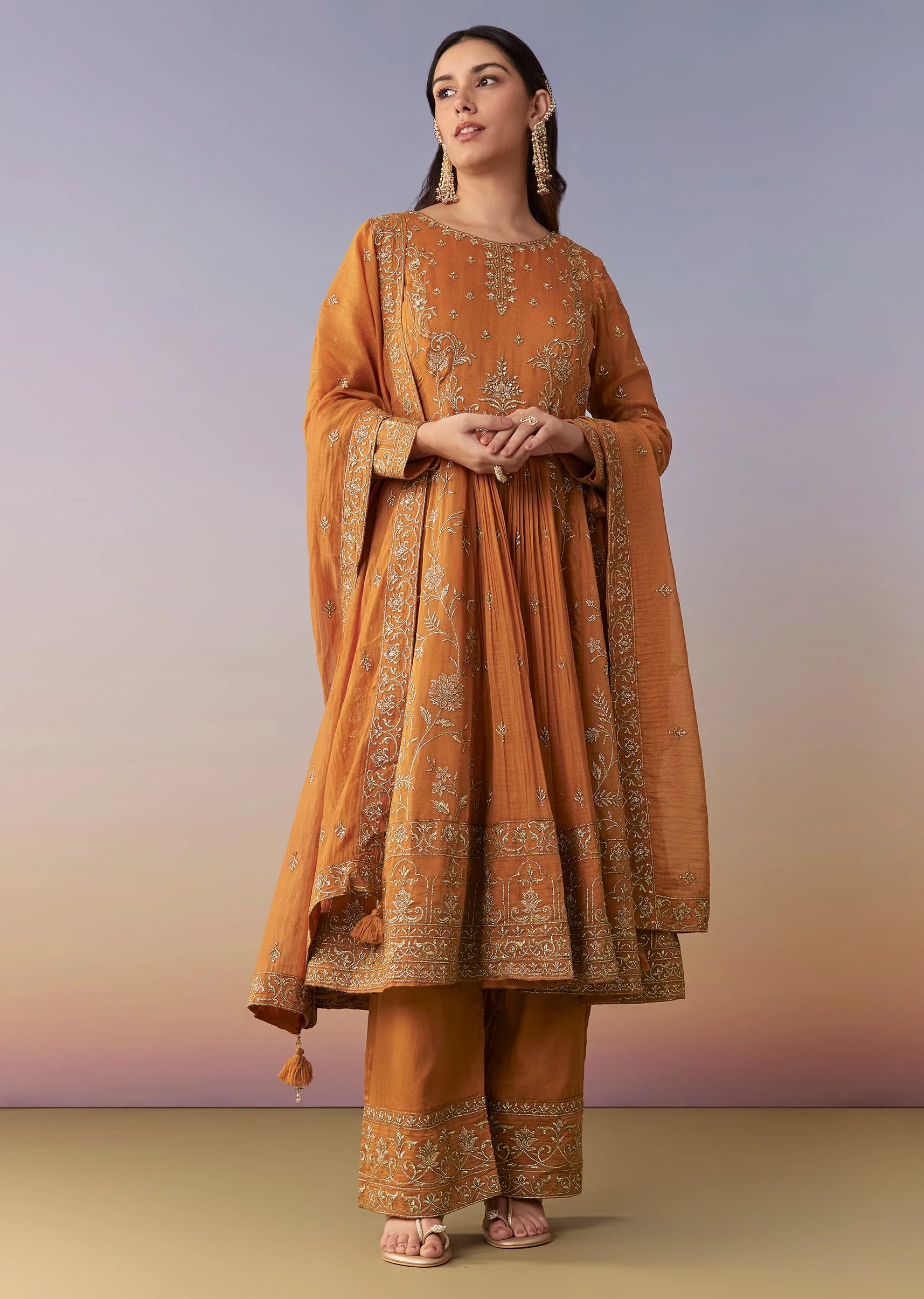 18303-orange-metallic-embroidered-anarkali-suit-set-with-pant-and-dupatta-1.webp Orange Metallic Embroidered Anarkali Suit Set With Pant And Dupatta