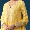 Yellow Silk Anarkali Suit With Resham And Sequins Work