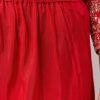Red Silk Cutdana Work Anarkali Set