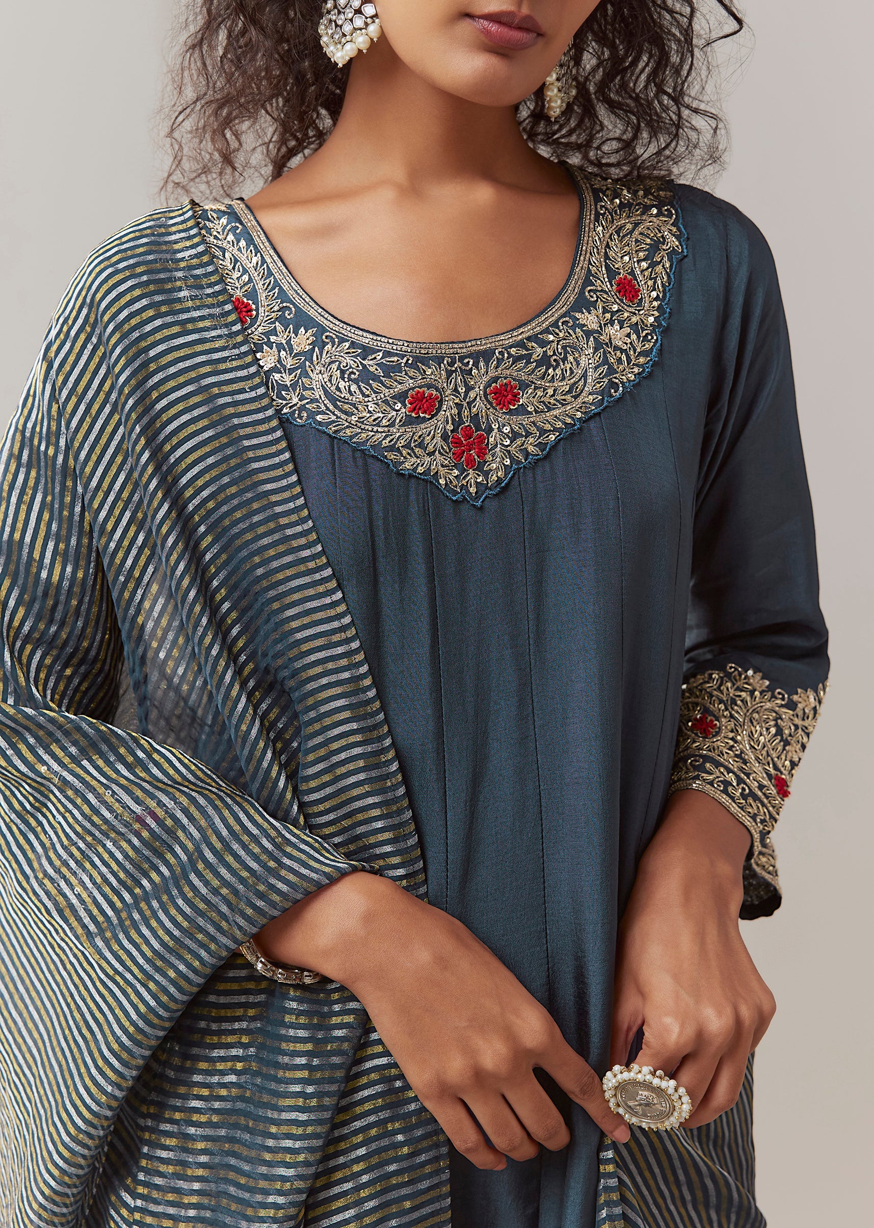 18341-navy-blue-zardozi-embellished-anarkali-set-2.jpg Navy Blue Zardozi Embellished Anarkali Set