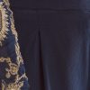 Blue Chinon Anarkali Suit With Embroidery And Front Slit