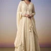 Ivory Lucknowi And Sequin Anarkali with Dupatta