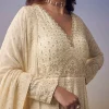 Ivory Lucknowi And Sequin Anarkali with Dupatta