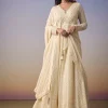 Ivory Lucknowi And Sequin Anarkali with Dupatta