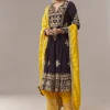 Black Anarkali Suit With Zari Cut Dana And Sequins Work