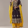Black Anarkali Suit With Zari Cut Dana And Sequins Work