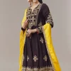 Black Anarkali Suit With Zari Cut Dana And Sequins Work