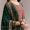 Green Printed Anarkali Set