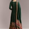 Green Printed Anarkali Set