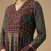 Indigo Embroidered Anarkali Suit