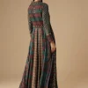 Indigo Embroidered Anarkali Suit