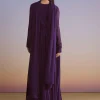 Purple Georgette Anarkali Suit With Sequins And Resham Embroidery