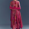Pink Dola Silk Printed Anarkali Suit With Intricate Hand Embroidery