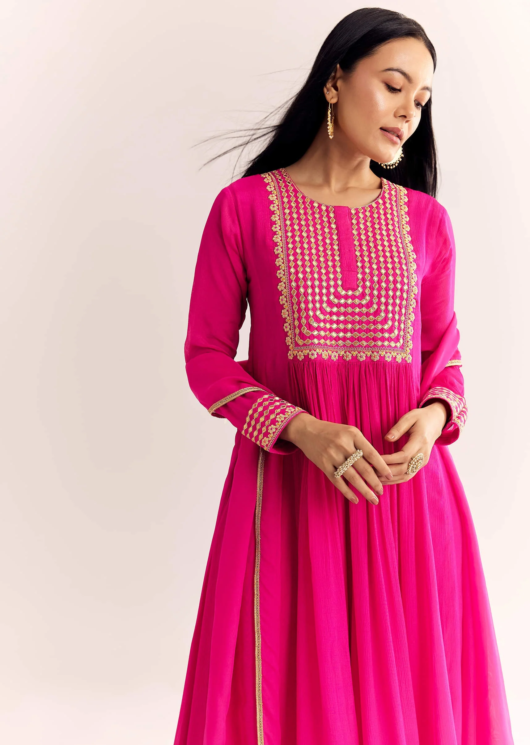 18487-pink-zari-neckline-chinon-anarkali-suit-with-dupatta-1.webp Pink Zari Neckline Chinon Anarkali Suit With Dupatta