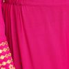 Pink Zari Neckline Chinon Anarkali Suit With Dupatta