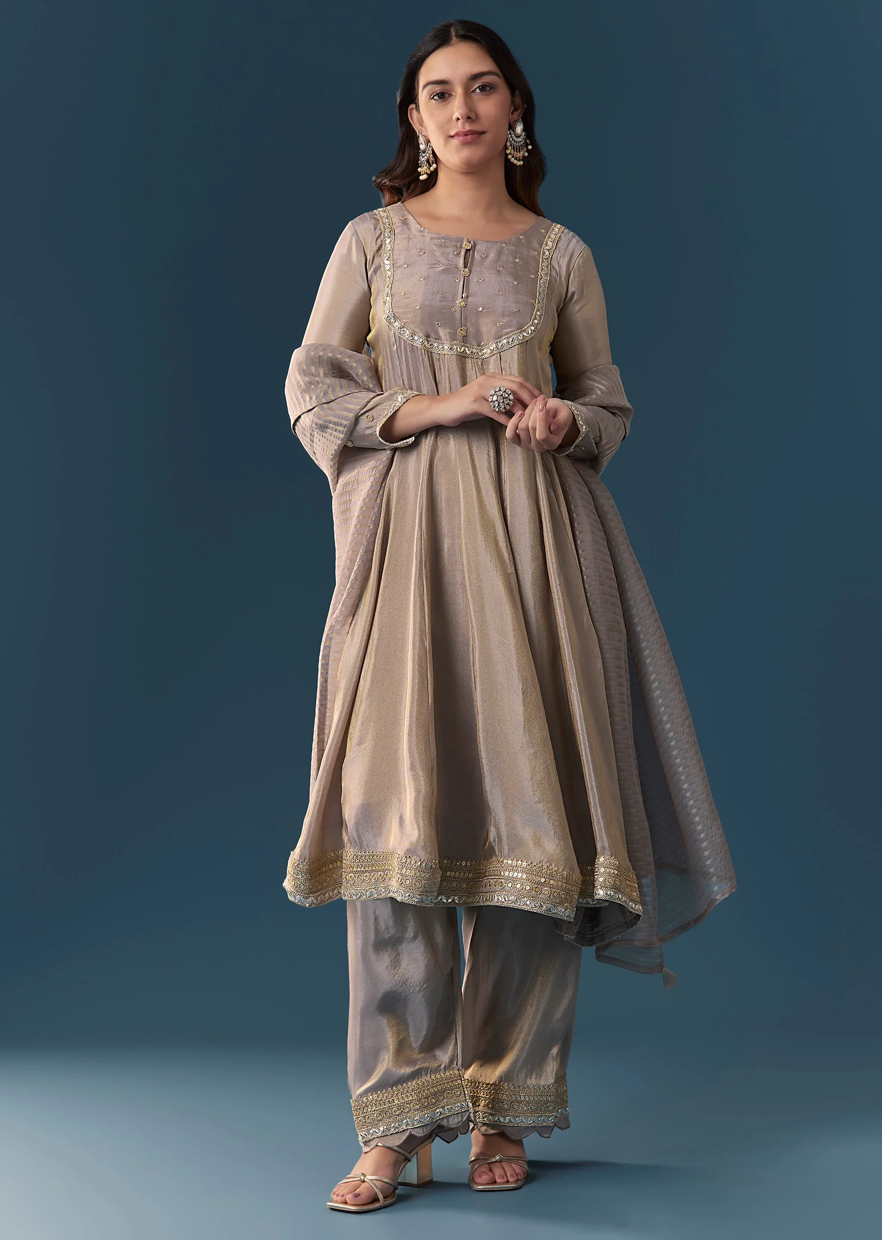 18513-grey-gotta-lace-tissue-anarkali-suit-set-with-pant-and-dupatta-1.webp Grey Gotta Lace Tissue Anarkali Suit Set With Pant And Dupatta