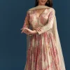Pink Chinon Printed Anarkali Suit With Festive Flair