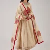 Red Hand Block Print Anarkali And Dupatta