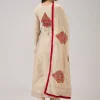 Red Hand Block Print Anarkali And Dupatta