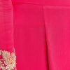 Pink Chinon Anarkali Dupatta Suit With Sequins Cutdana And Moti Work