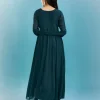 Teal Anarkali Set With Zardosi Work