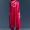 Pink Chinon Anarkali Suit With Sequins And Resham Embroidery