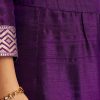 Purple Jacquard Silk Anarkali Dupatta Suit With Traditional Weave