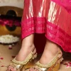 Gold Embellished Wedges
