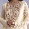 White Georgette Anarkali Suit With Resham and Sequins Work